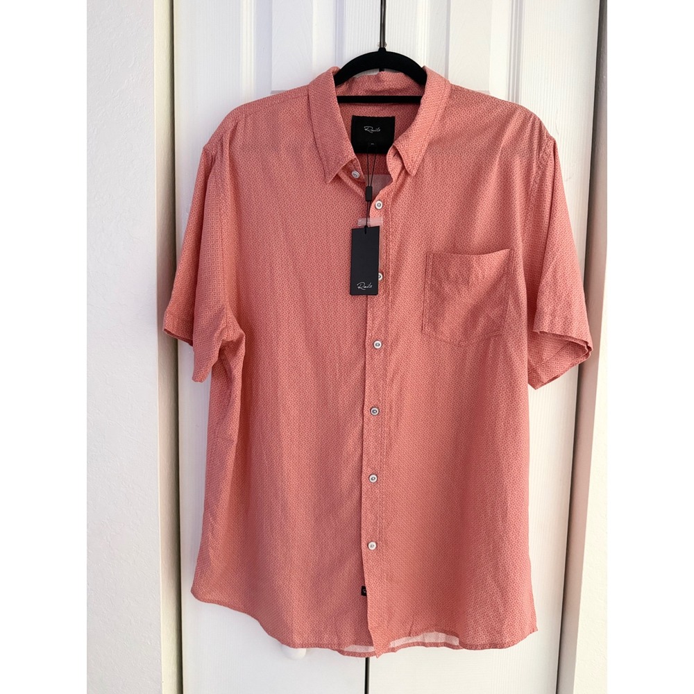 Rails Men's Casual Button Down Shirt - Coral